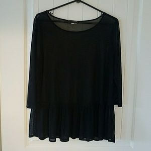 Sheer peplum top